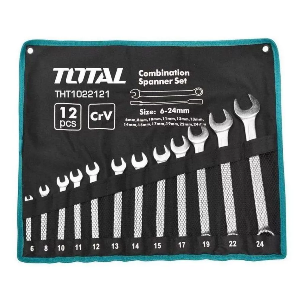 مجموعه ۱۲ عددی آچار یکسر تخت و یکسر رینگ توتال مدل THT-2121