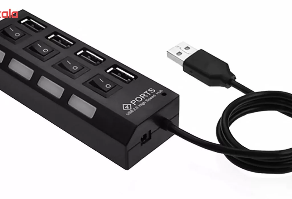 هاب 4 پورت USB 2.0 پورتز مدل HI-SPEED