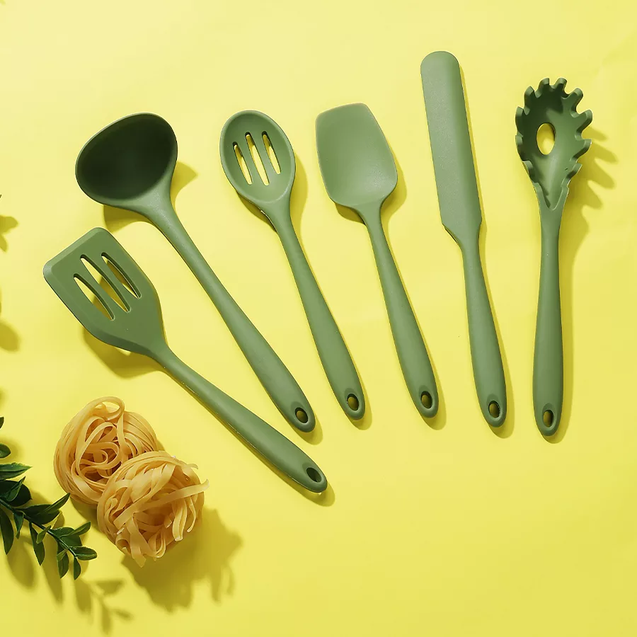 سرویس کفگیر و ملاقه سیلیکونی 6 پارچه آرو مدل TR-6109