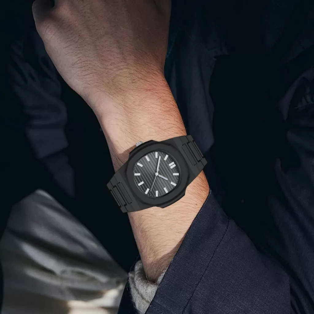 ساعت مچی عقربه‌ای کوارتز مردانه مدل دارک واچ بند سبک قفل مخفی کد ۱۳