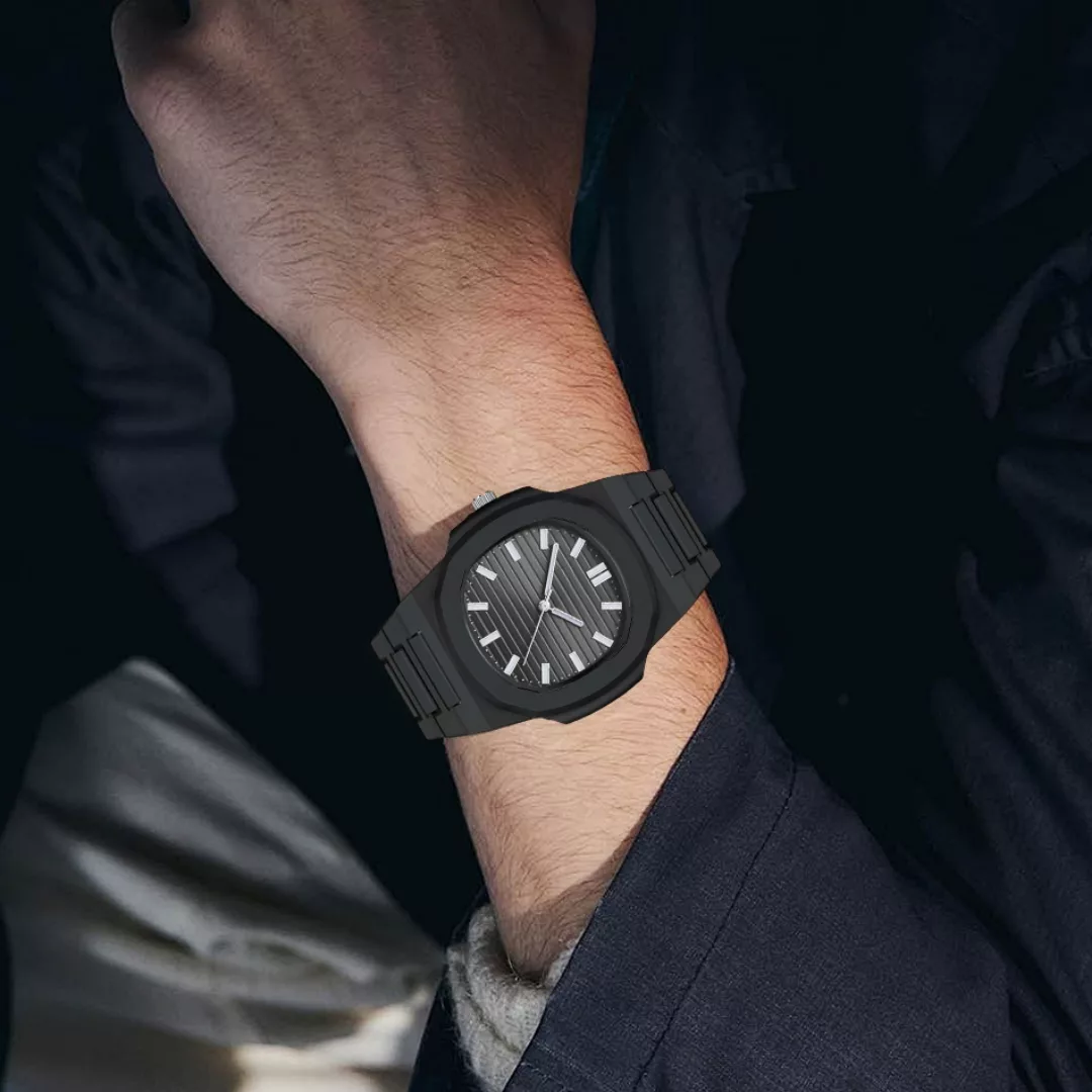 ساعت مچی عقربه‌ای کوارتز مردانه مدل دارک واچ بند سبک قفل مخفی کد ۱۳