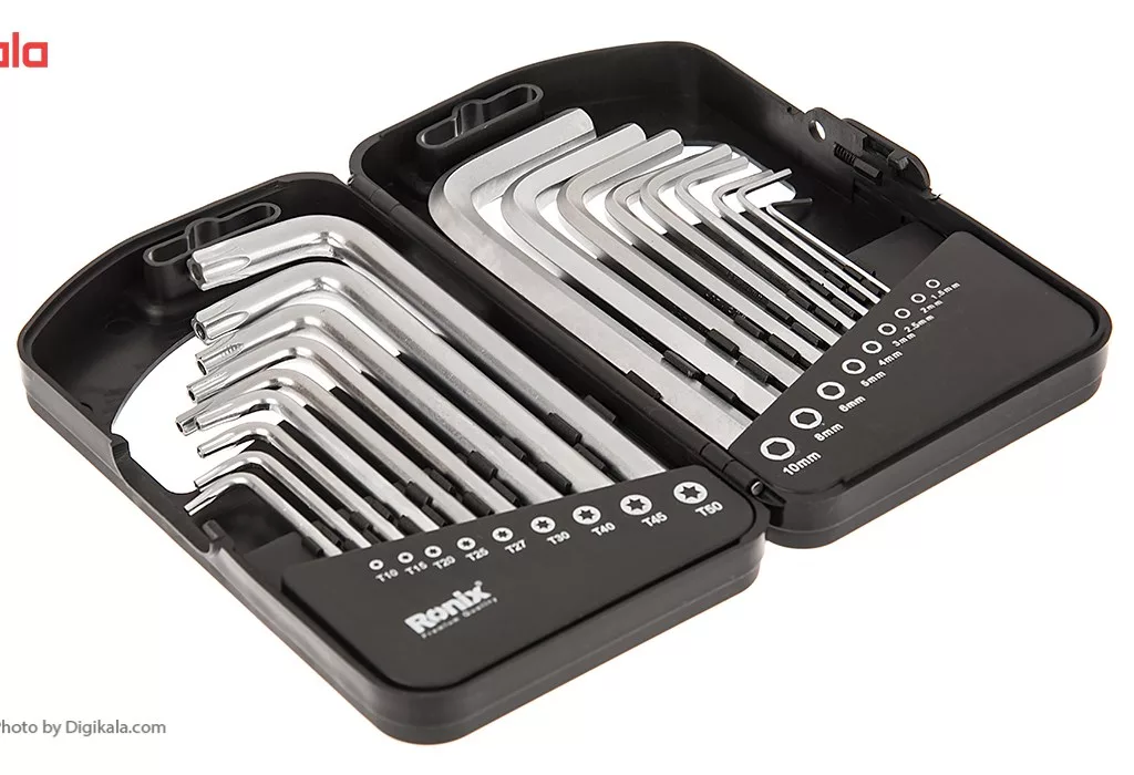 مجموعه 18 عددی آچار آلن و ستاره ای رونیکس مدل RH-2051