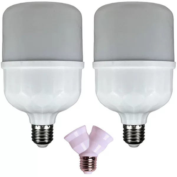 لامپ ال ای دی 30 وات چیپصام مدل استوانه بسته 2 عددی به همراه تبدیل سرپیچ