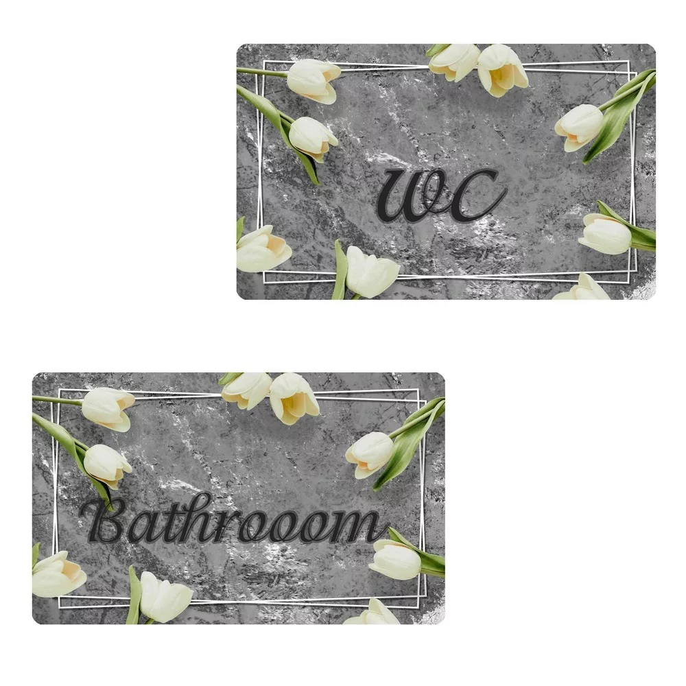 پادری مدل m419m20 مخمل حمام و دستشویی سایز 76×46 سانتی‌متر مناسب برای فضای داخلی مجموعه دو عددی