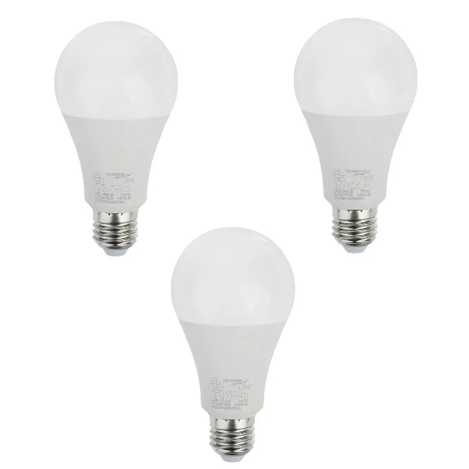 لامپ فوق کم مصرف اس ام دی 15 وات تک تاب مدل حبابی کد ka015 پایه E27 مجموعه 3 عددی