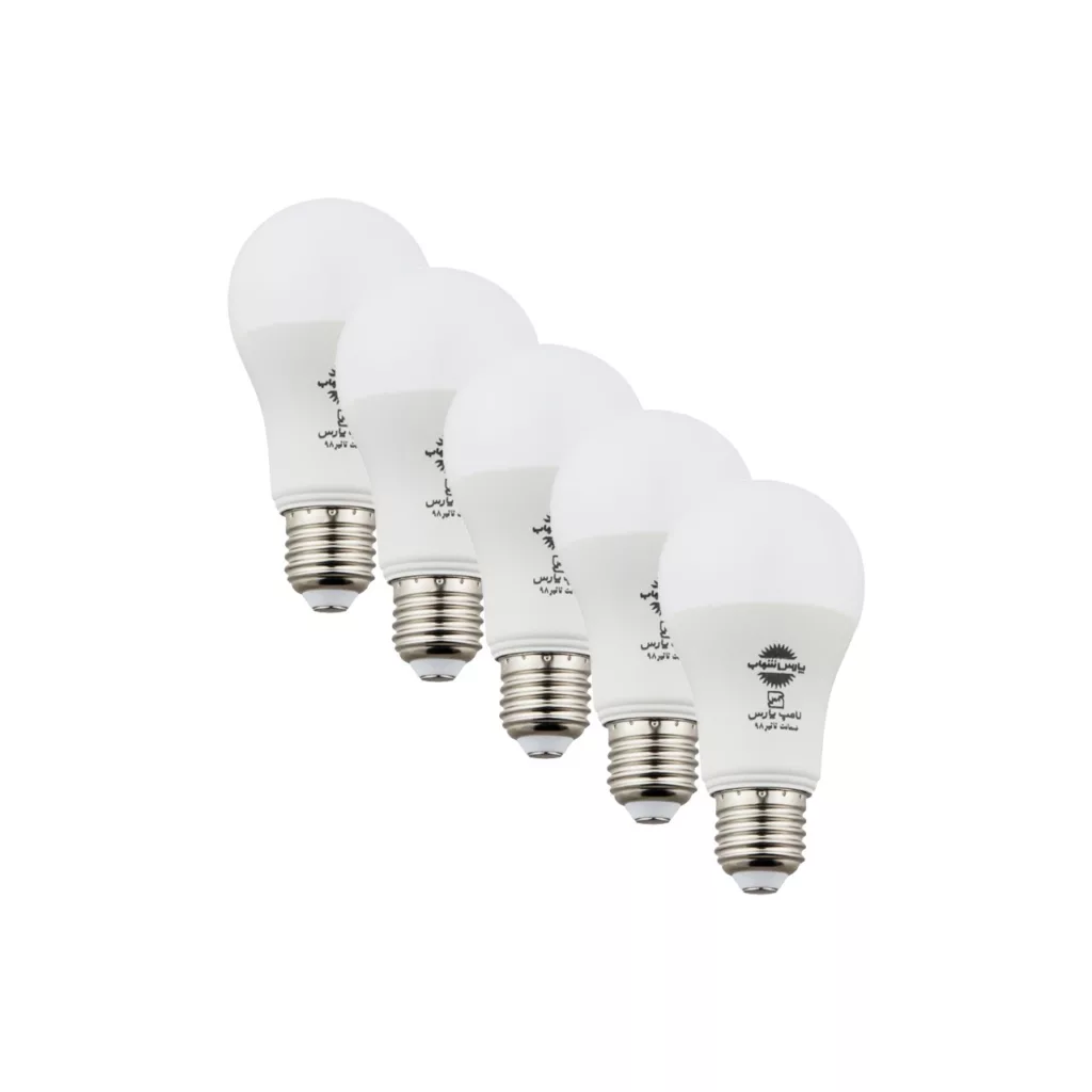 لامپ ال ای دی 9 وات پارس شهاب پایه E27 بسته 5 عددی