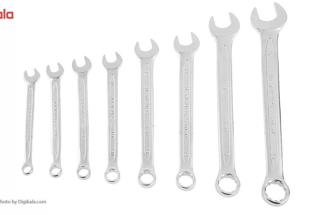 مجموعه 8 عددی آچار یک سر تخت یک سر رینگی هامبورگ مدل H9108