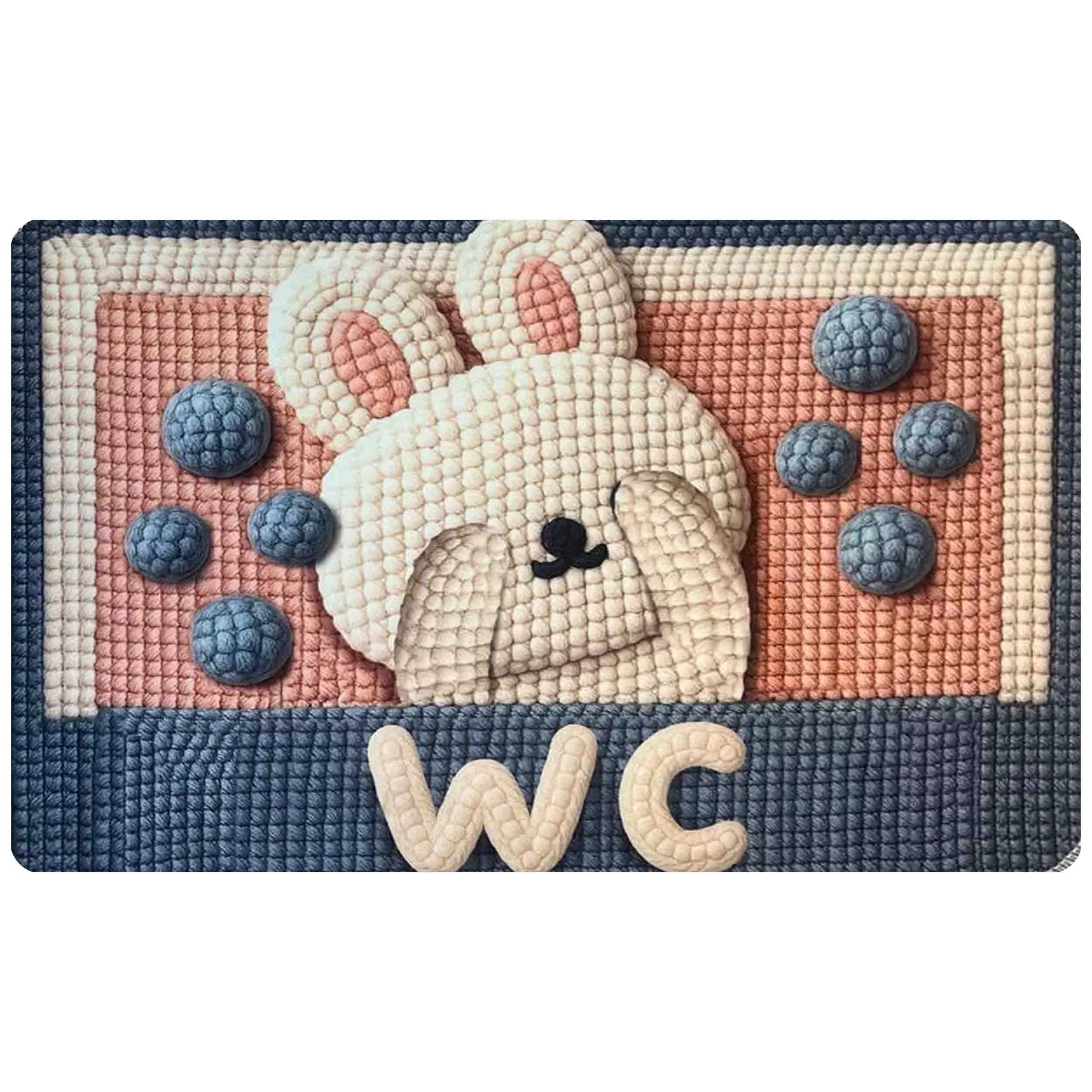 پادری مدل راما اسفنجی طرح فانتزی دستشویی  R-125  سایز 70x50 سانتی‌متر مناسب برای فضای داخلی