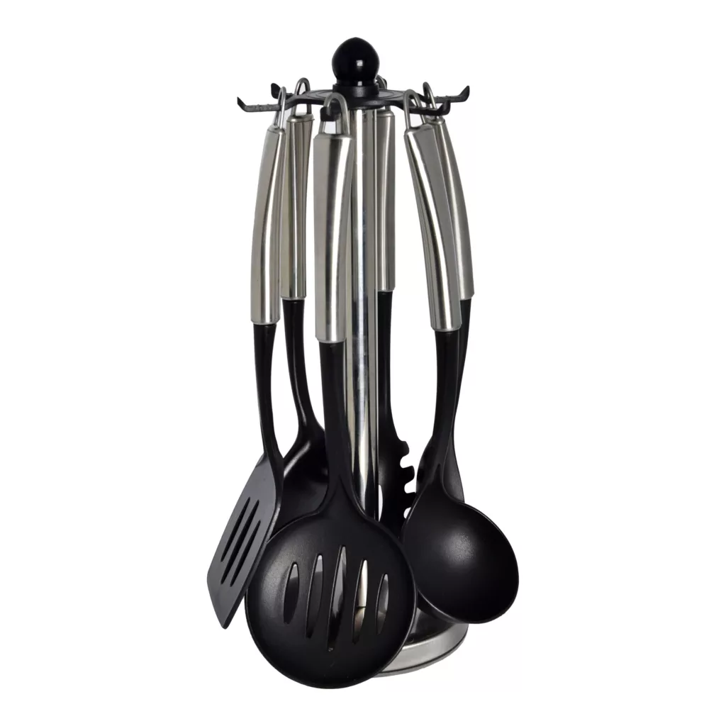 سرویس کفگیر و ملاقه 6 پارچه یونیک همراه استند کد  1196