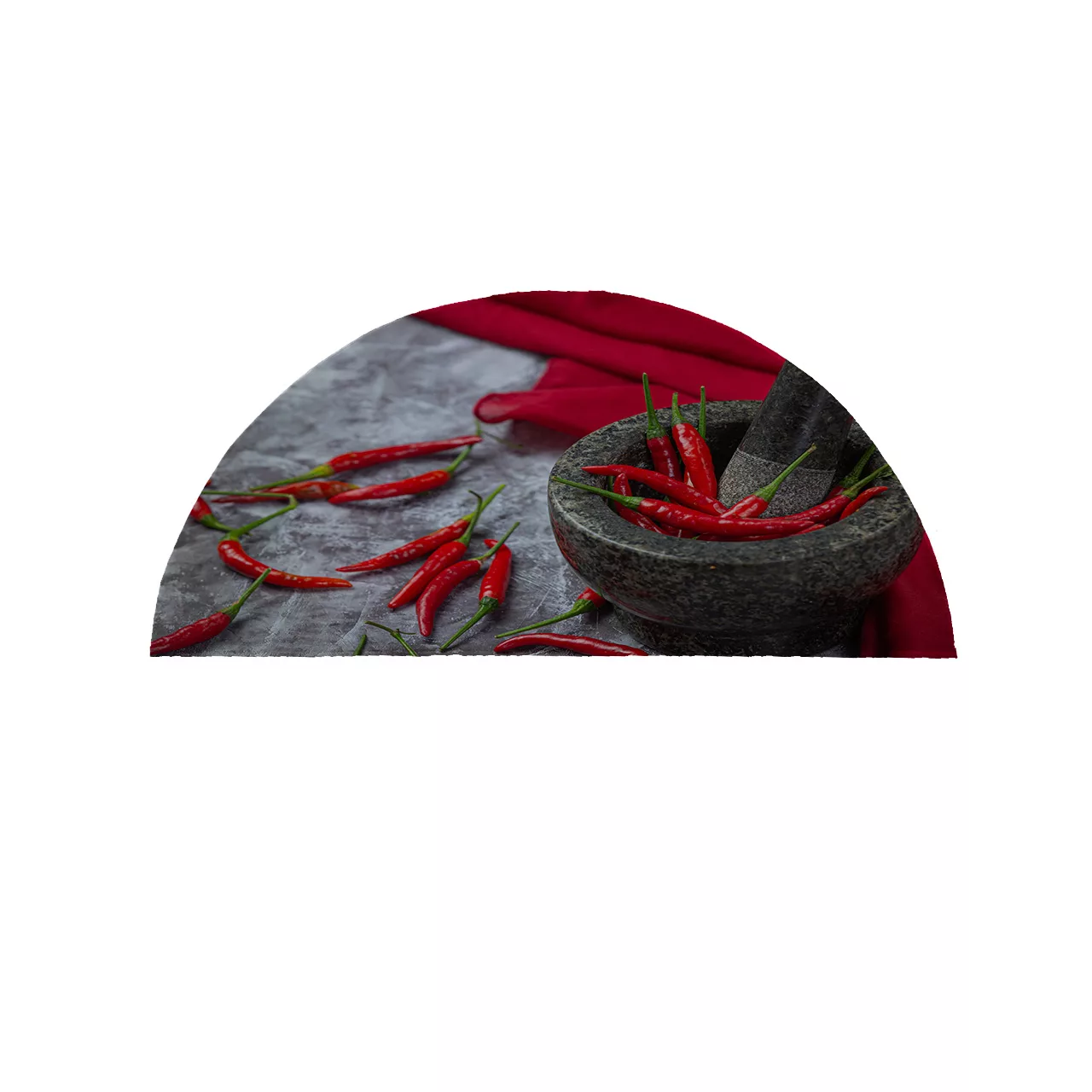 پادری مدل نیم دایره طرح فلفل قرمز کد 8470 سایز 90×45 سانتی متر پادری مدل نیم دایره طرح فلفل قرمز کد 8470 سایز 90×45 سانتی متر