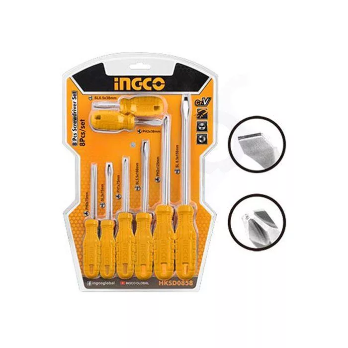 پیچ گوشتی اینکو مدل HK-SD-0858 مجموعه 8 عددی