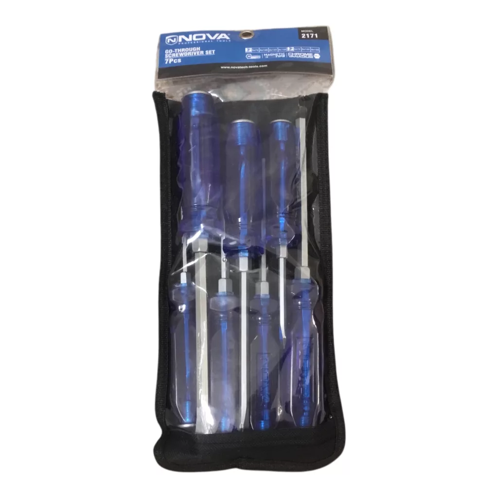 پیچ گوشتی ضربه خور نووا مدل 2171 مجموعه 7 عددی