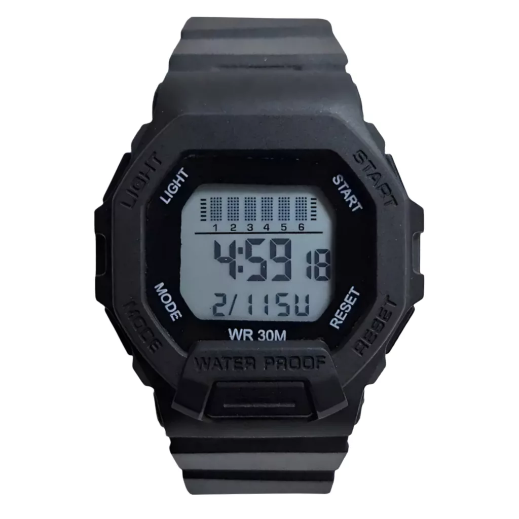 ساعت مچی دیجیتال مدل تک زمانه بند پیو کرنومتر دار کد d