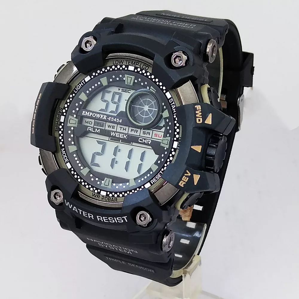 ساعت مچی دیجیتال مردانه امپاور مدل اسپرت ضدآب استخری چراغدار SPORT کد 64