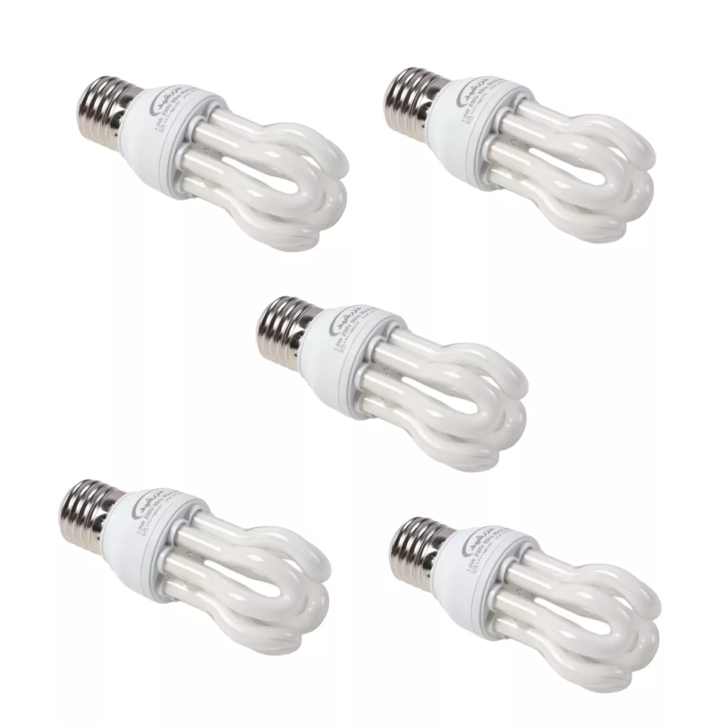 لامپ کم مصرف 13 وات خزرشید مدل لوتوس پایه E27 بسته 5 عددی