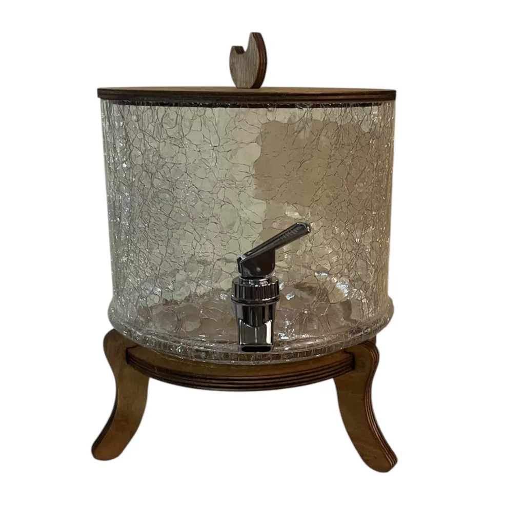 کلمن مدل شیشه ایی ترک کراکل گنجایش ۴.۵ لیتر