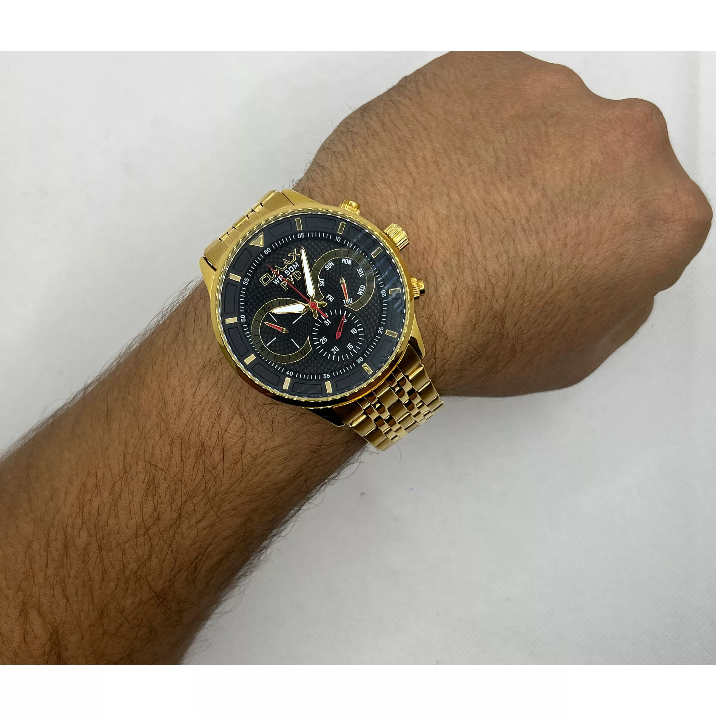 ساعت مچی عقربه‌ای مردانه کوارتز اوماکس مدل 001Q002