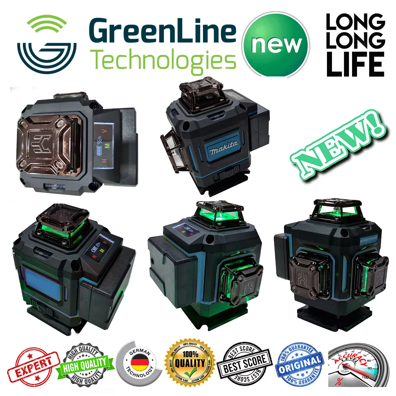 تراز لیزری هوشمند دیجیتالی ماکیتا مدل Makita G-16 Line چهار بعدی هوشمند