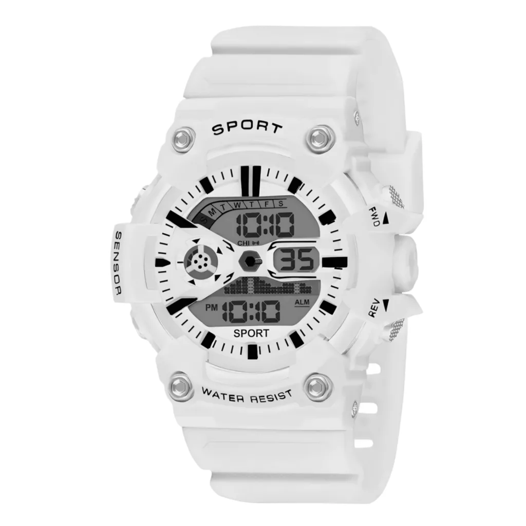 ساعت مچی دیجیتال مدل اسپرت تک زمانه کرنوگراف بند پیو کد ۲