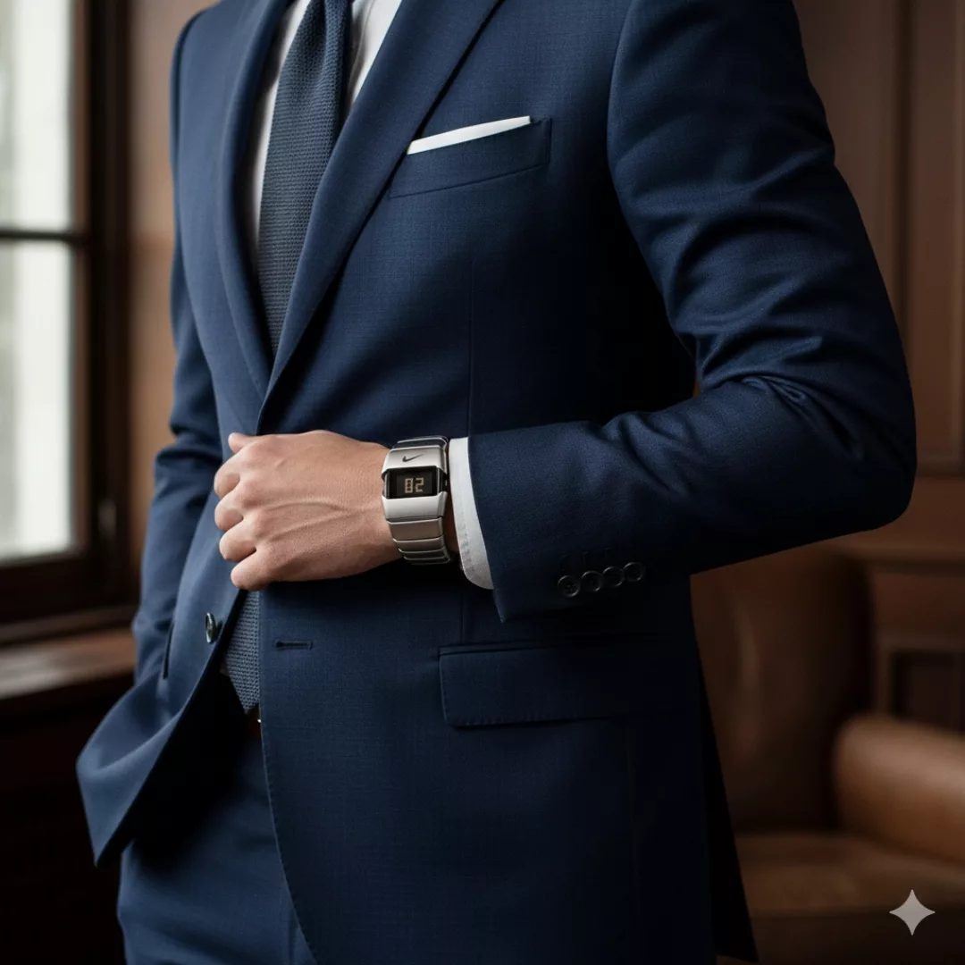 ساعت مچی دیجیتال مردانه مدل تک زمانه بند کربنی سبک قفل مخفی کد ۱