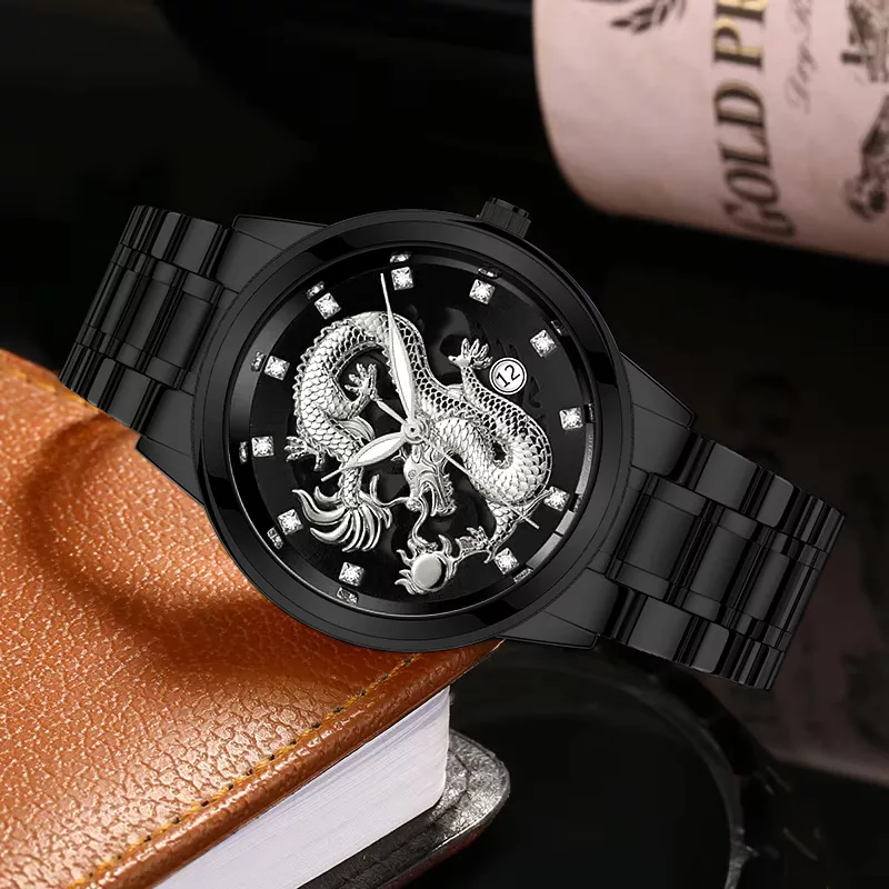 ساعت مچی عقربه‌ای مردانه کوارتز مدل دراگون کد MESHKI