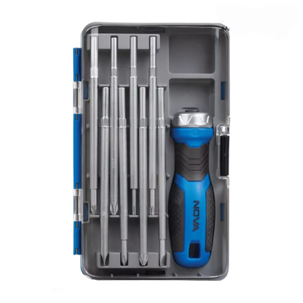 پیچ گوشتی جغجغه ای نووا مدل 1350 مجموعه 9 عددی