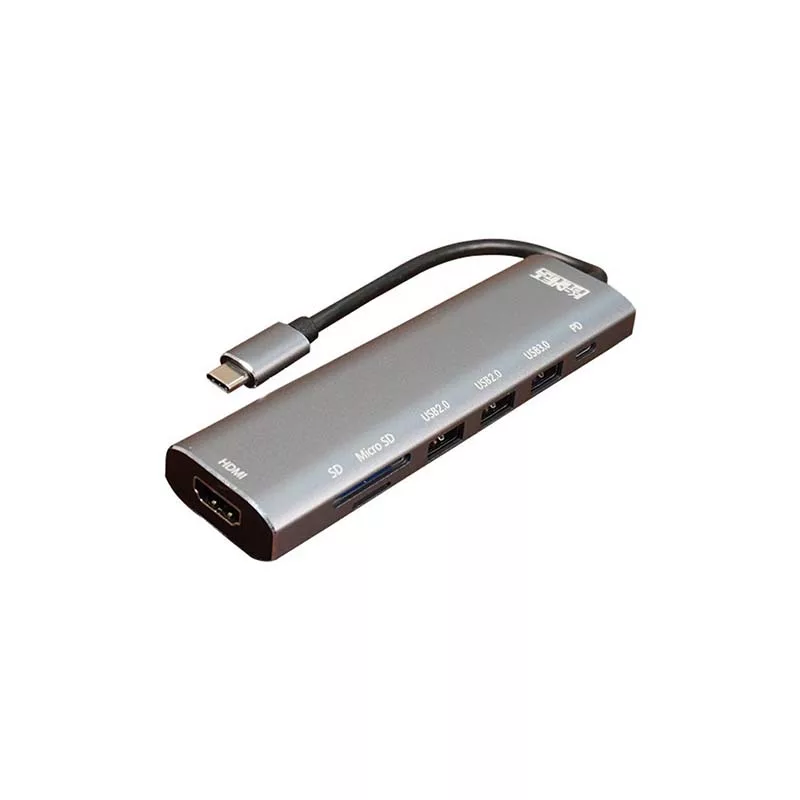 هاب 7 پورت USB-C کی نت پلاس مدل KP-MFCMS407