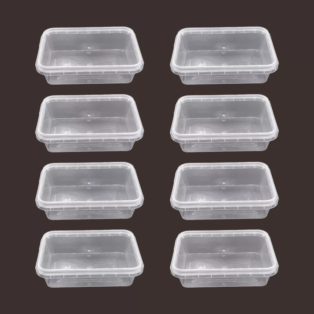 ظرف نگهدارنده مدل فریزری و مایکروویوی پلمپ شونده کد 400cc بسته 8 عددی