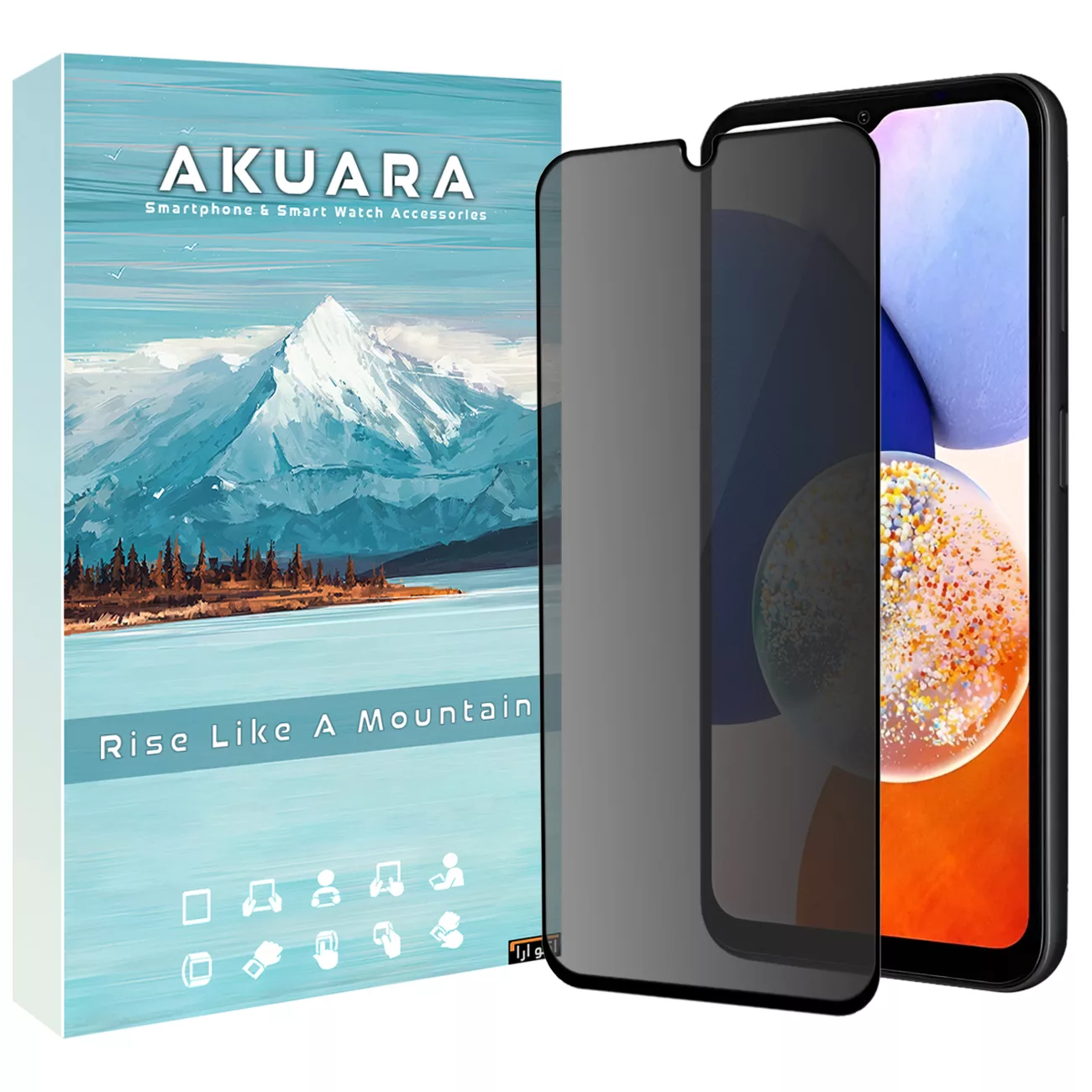 محافظ صفحه نمایش حریم شخصی آکوآرا مدل Privacy AKU مناسب برای گوشی موبایل ریلمی Realme C51 / C51s / C53 / C61 / C63