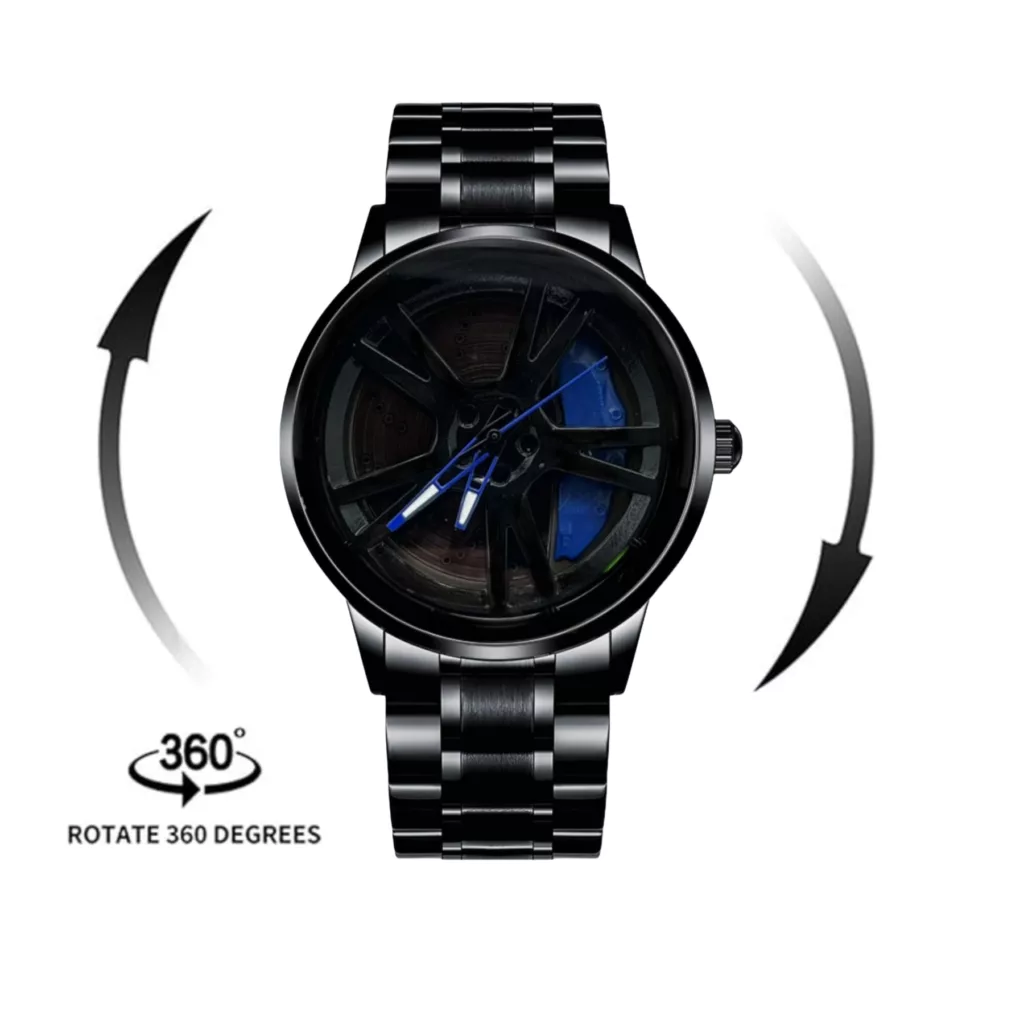 ساعت مچی عقربه‌ای مردانه کوارتز مدل بند فلزی رینگ چرخان کد 2.2