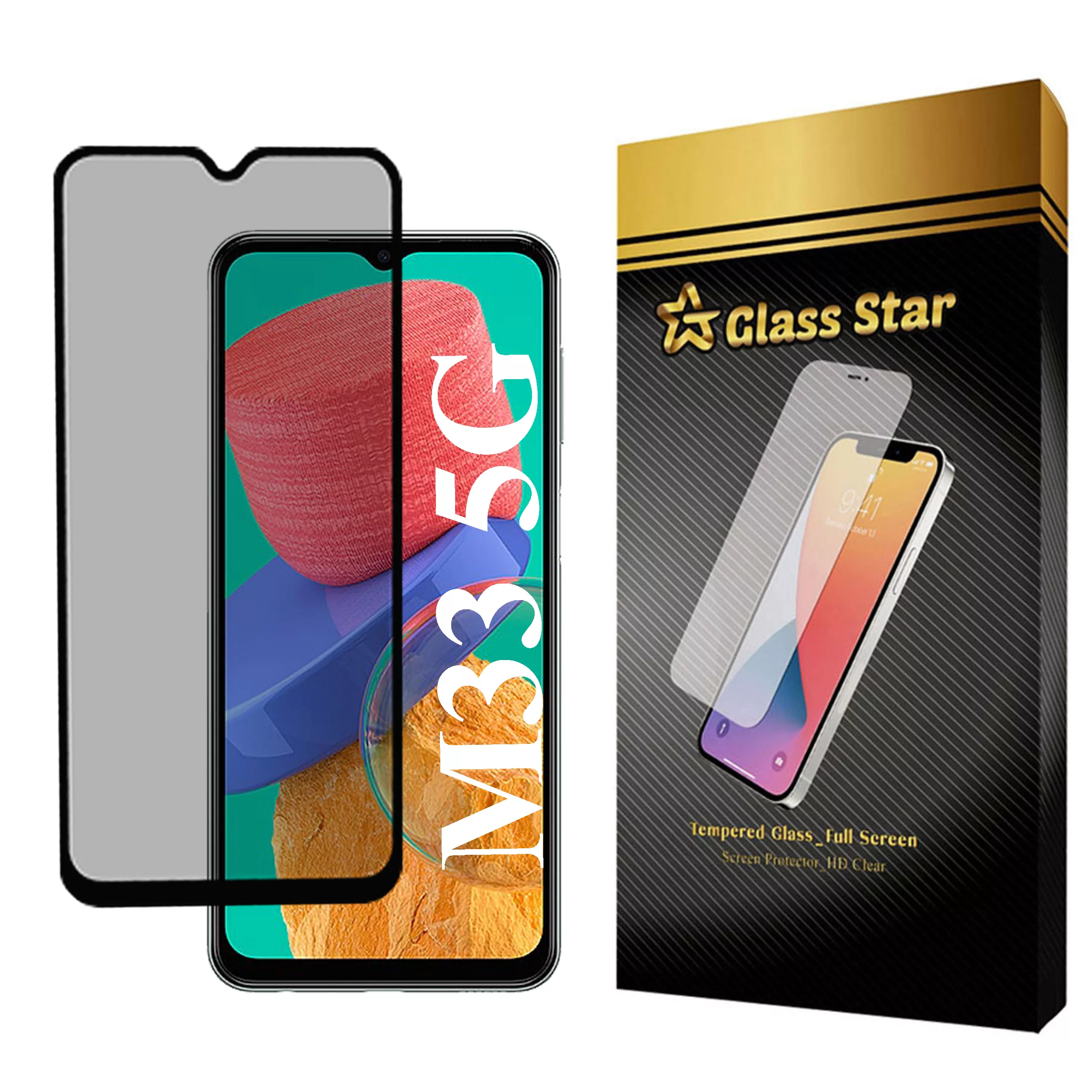 محافظ صفحه نمایش حریم شخصی گلس استار مدل PFGA مناسب برای گوشی موبایل سامسونگ Galaxy M33 5G