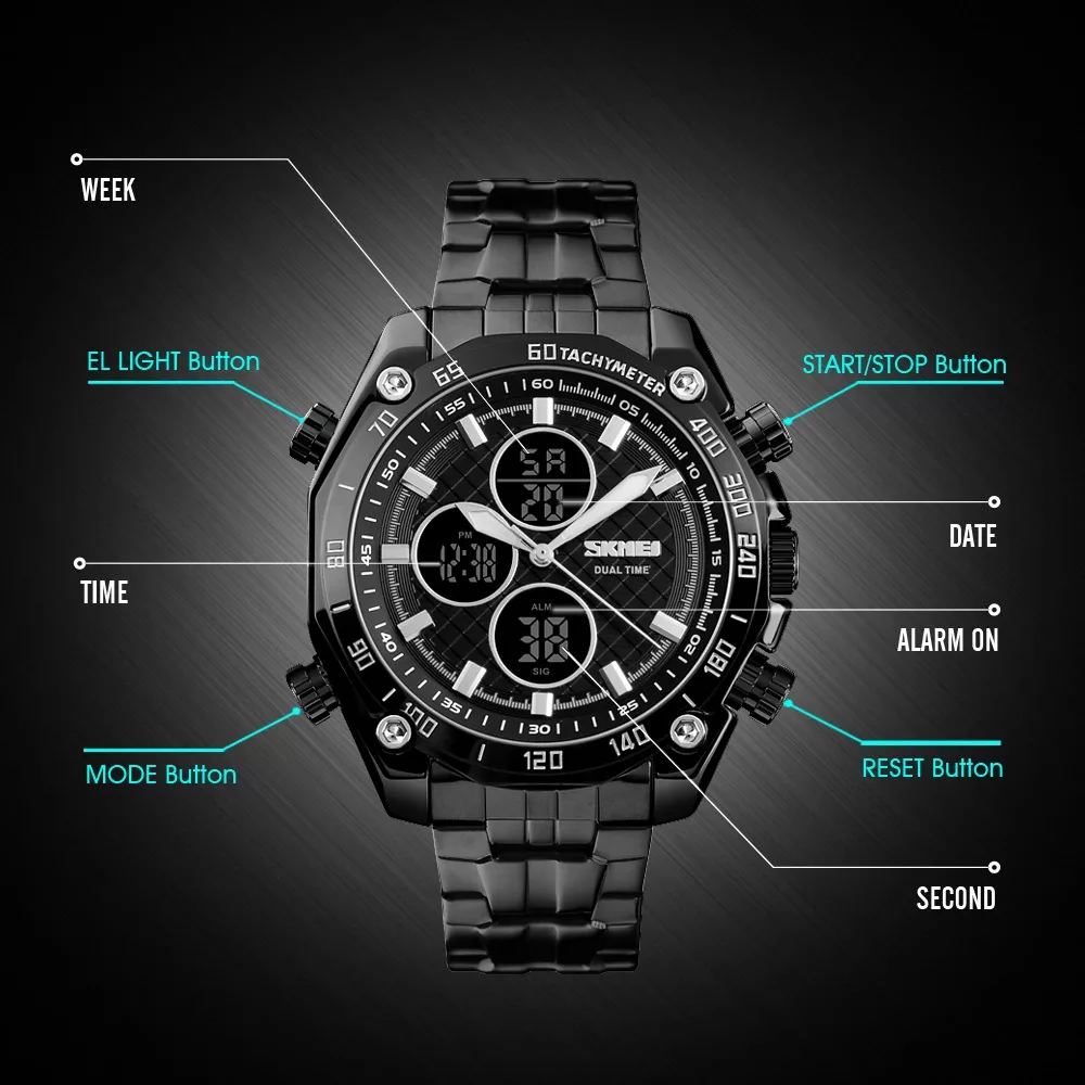 ساعت مچی عقربه‌ای مردانه اسکمی مدل 1302BLCBLC