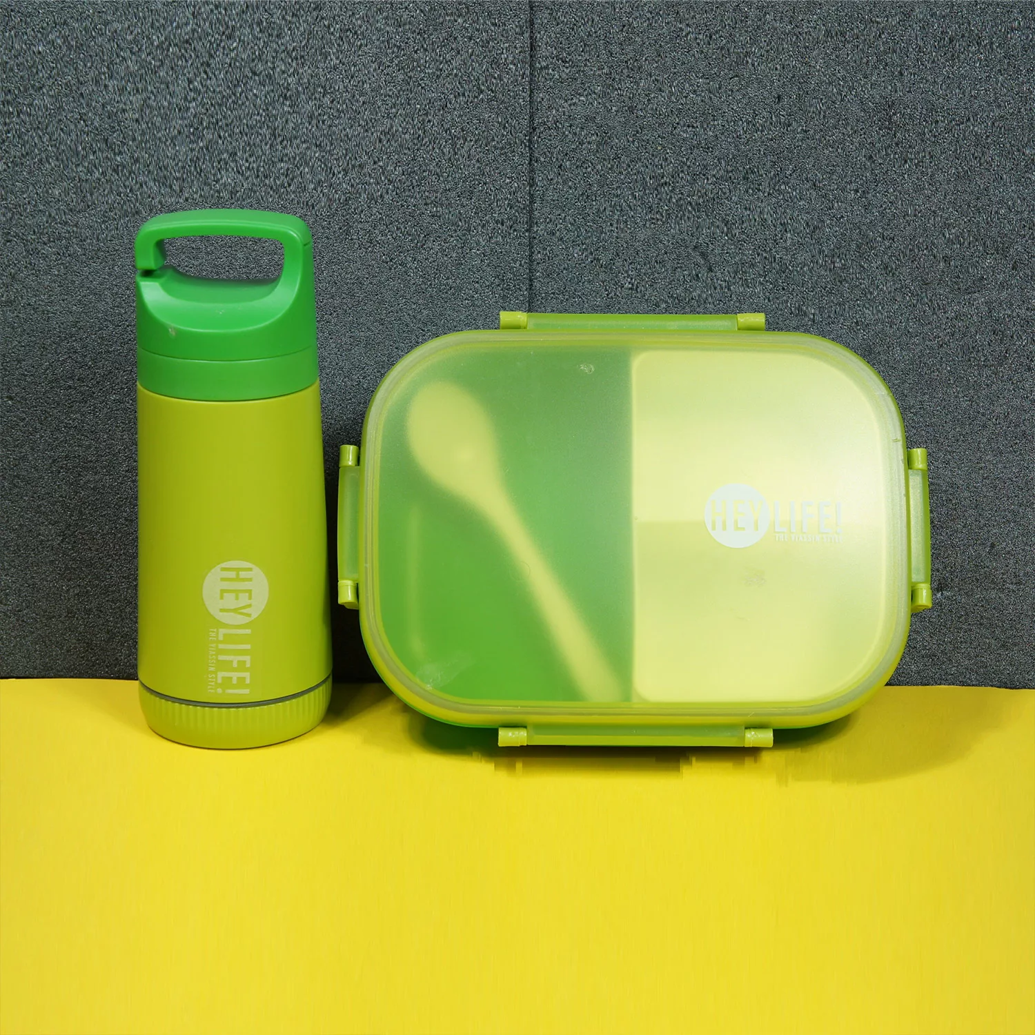 ظرف غذا ویاسین مدل هی لایف به همراه قمقمه