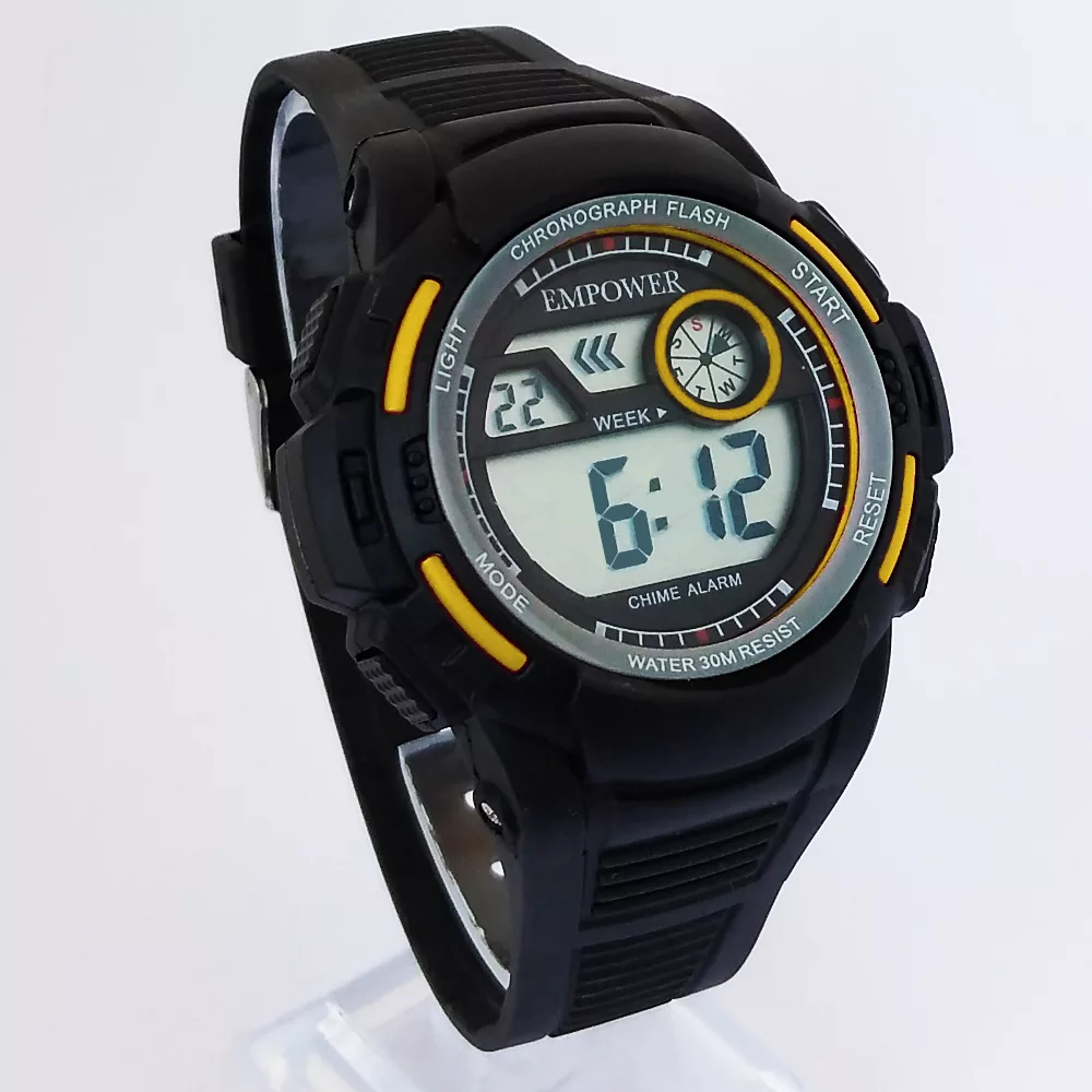 ساعت مچی دیجیتال مردانه امپاور مدل ورزشی اسپرت ضدآب چراغدار استخری کد 56968SPORT