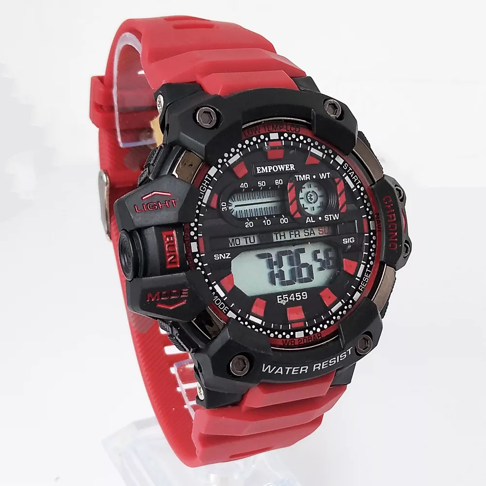 ساعت مچی دیجیتال مردانه امپاور مدل اسپرت ضدآب چراغدار کرنومتر کد 08.05