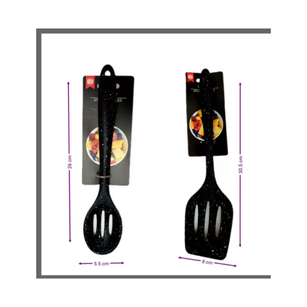 سرویس کفگیر و ملاقه ۲ پارچه مدل سیلیکونی کهکشانی کد Z_06