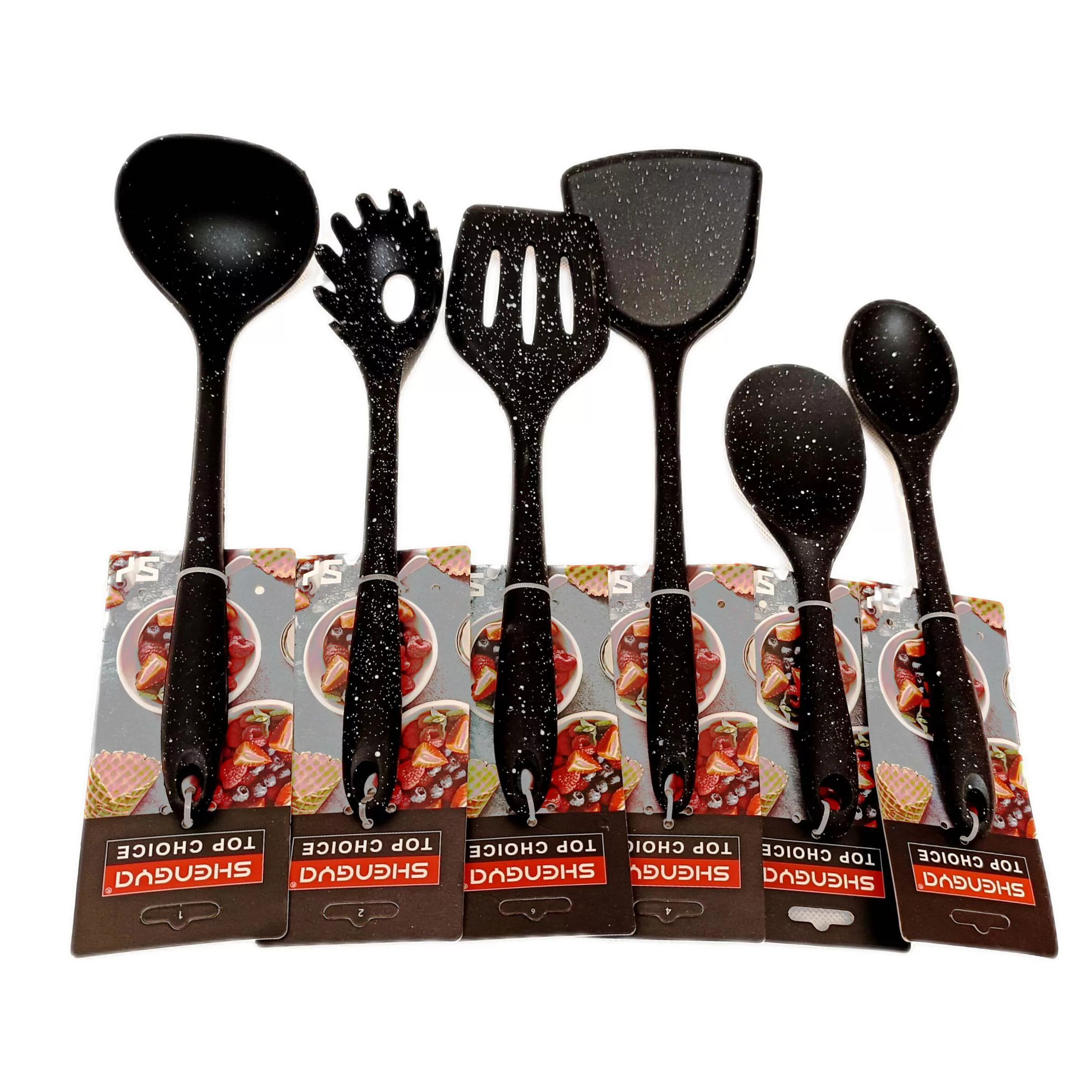 سرویس کفگیر و ملاقه 6 پارچه شنگیا مدل سیلیکون سرویس کفگیر و ملاقه 6 پارچه شنگیا مدل سیلیکون