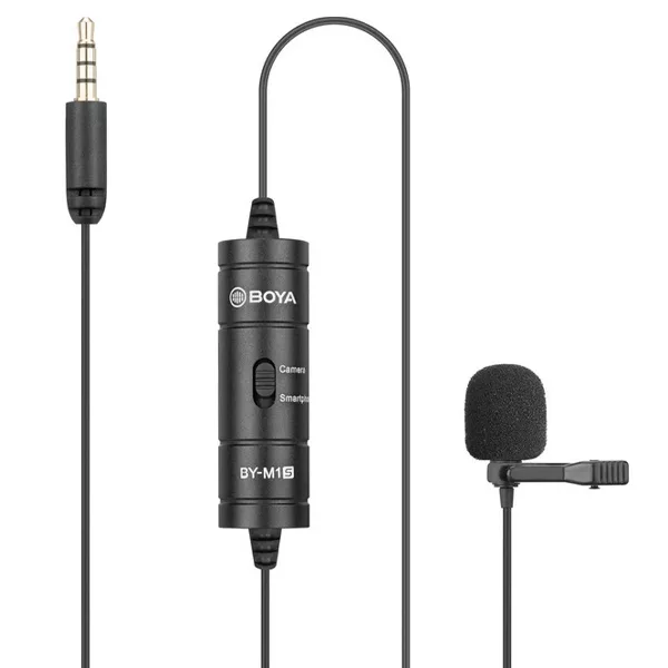 میکروفن یقه ای بویا مدل 2025 BY-M1S با درگاه اتصال جک 3.5 میلی متری