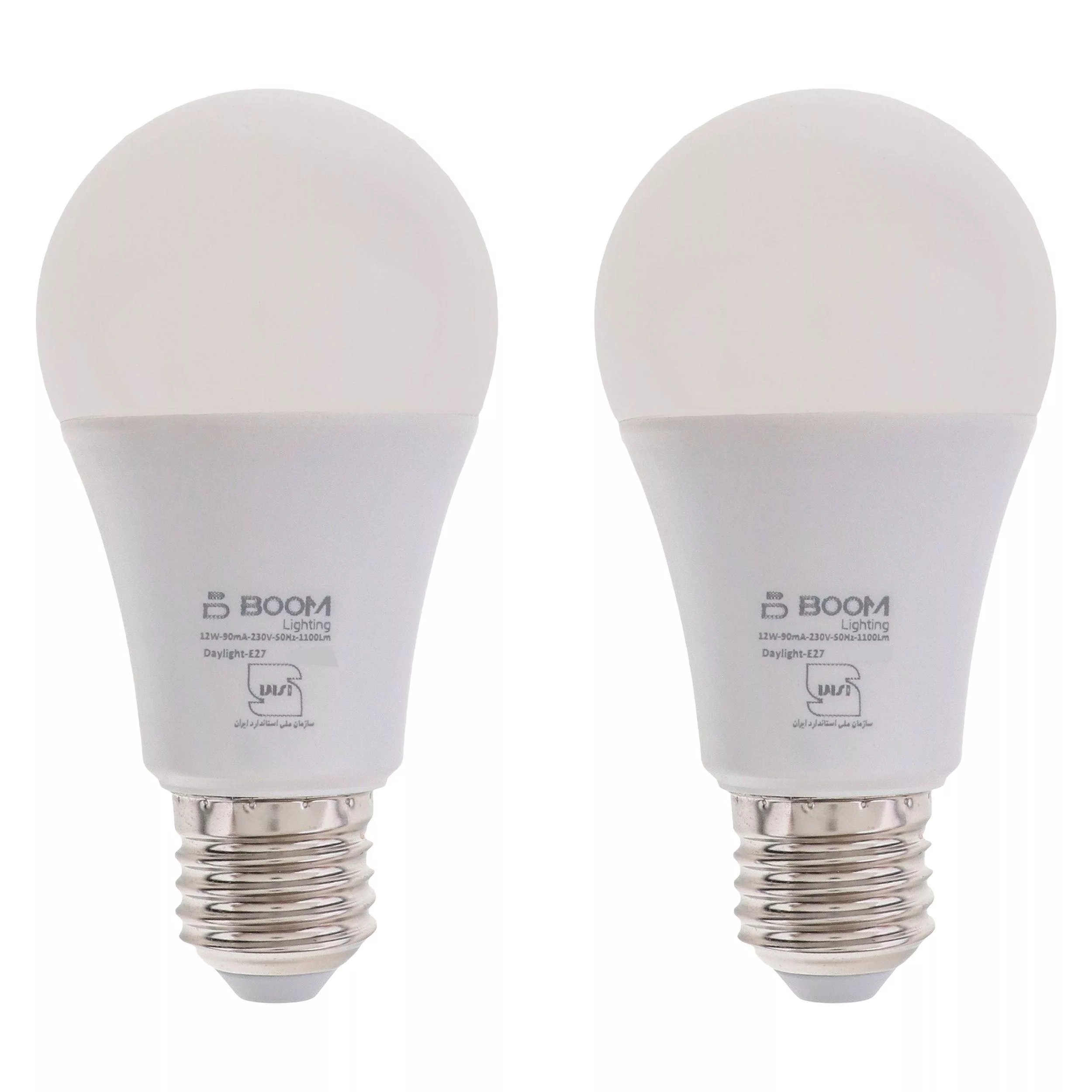 لامپ ال ای دی 12 وات بوم لایتینگ مدل حبابی پایه E27 بسته 2 عددی