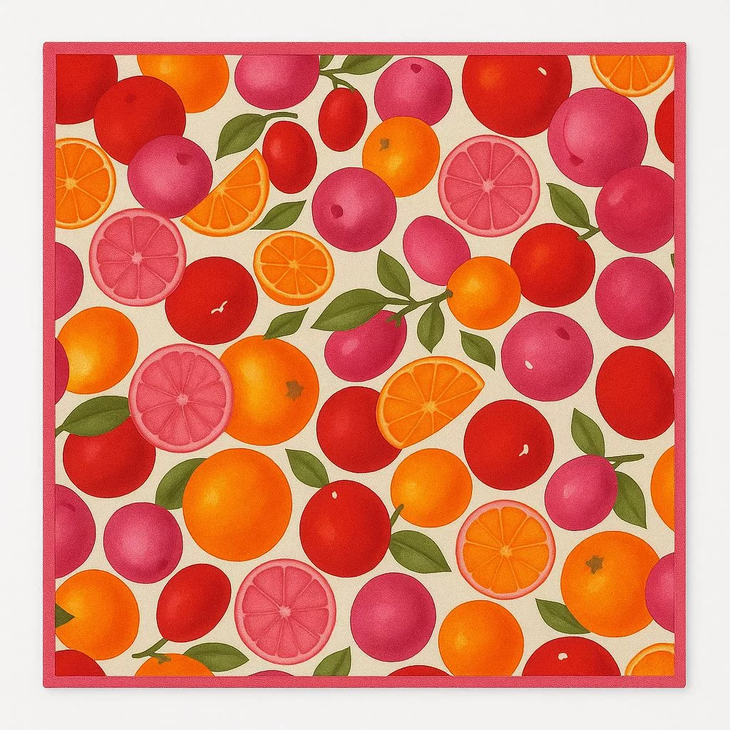 سفره 4 نفره مدل میوه ای 98765 سایز 100*75 سانتی متر