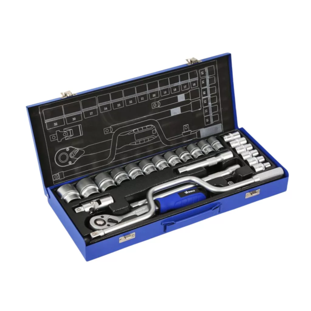 جعبه بکس وی تولز مدل VT5107 مجموعه 24 عددی