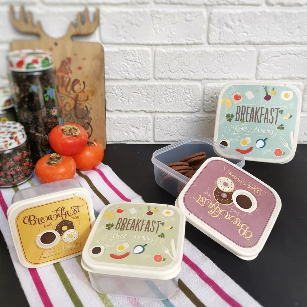 ظرف نگهدارنده هوبی لایف مدل Breakfast مجموعه 4 عددی