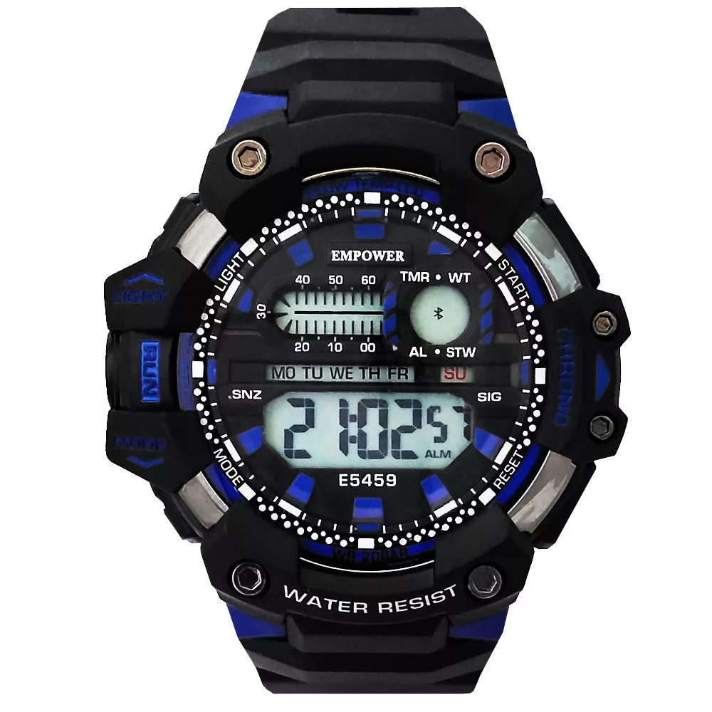 ساعت مچی دیجیتال مردانه امپاور مدل اسپرت ضدآب استخری چراغدار ورزشی SPORT کد687