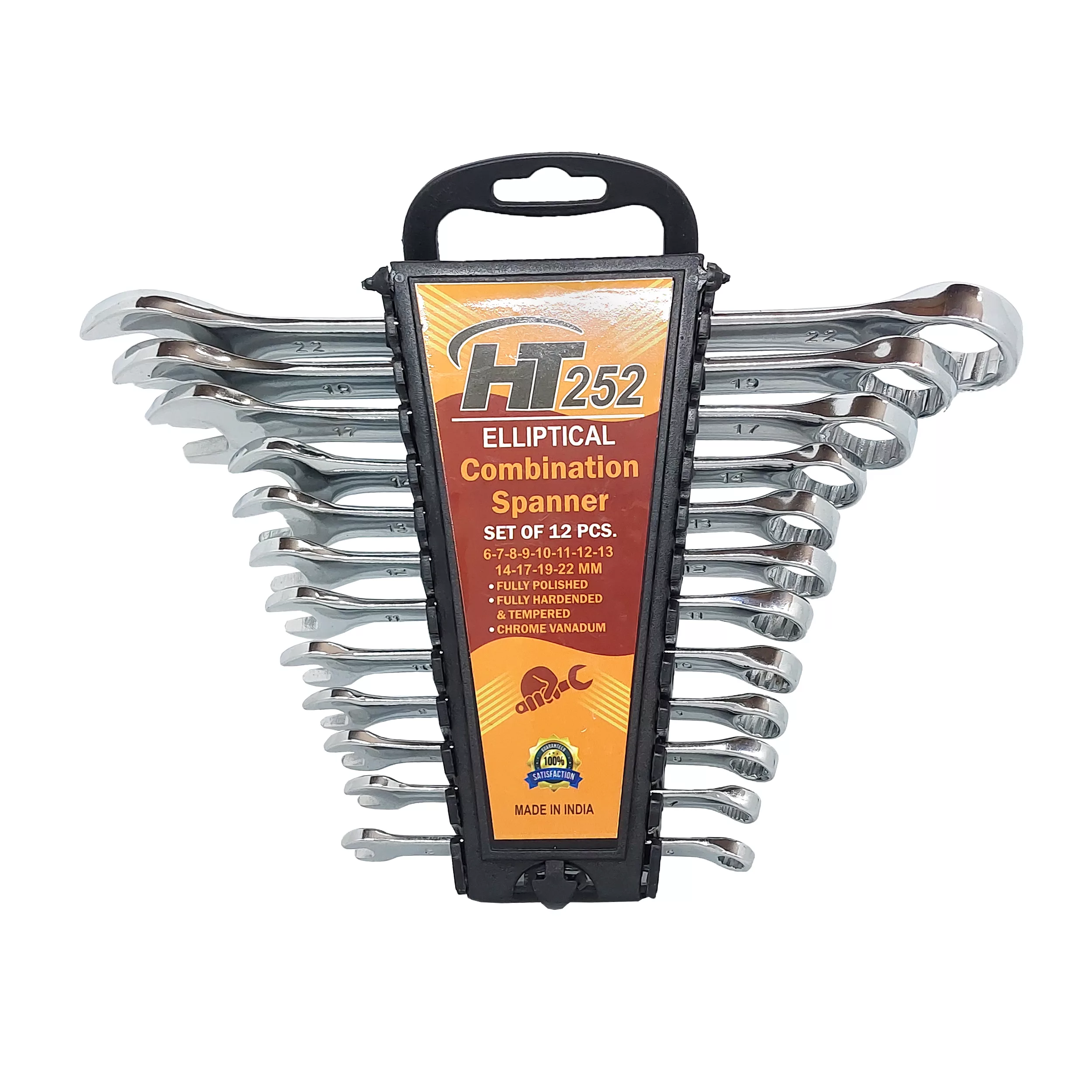 آچار یکسر رینگی و یکسر تخت اچ تی اینسترومنتس مدل HT 252 بسته 12 عددی
