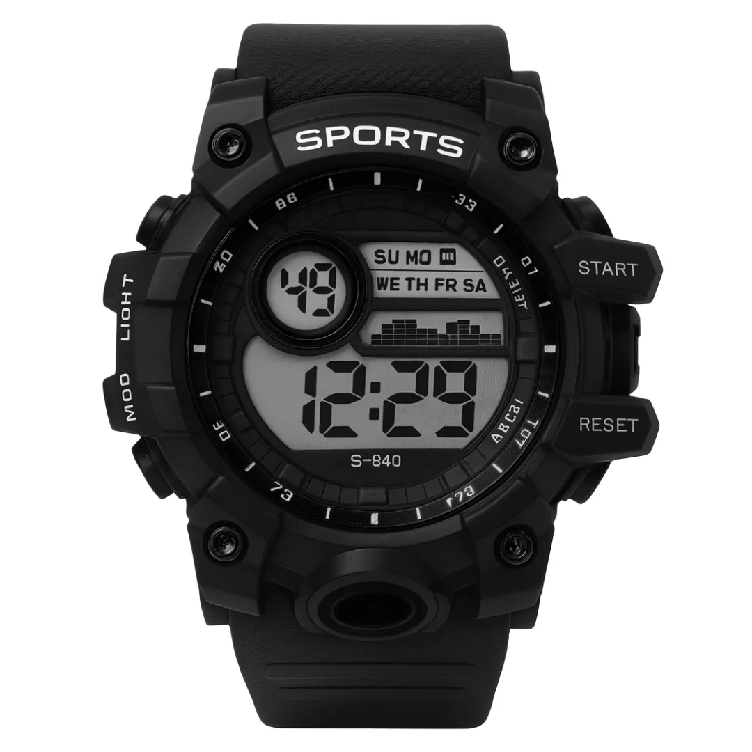 ساعت مچی دیجیتال مردانه مدل  اسپرت تک زمانه کرنوگراف بند پیو کد S3