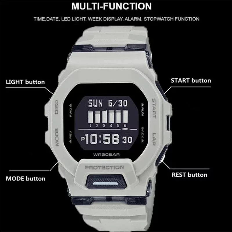 ساعت مچی دیجیتال مدل کرنومتر دار ضد آب کد 002