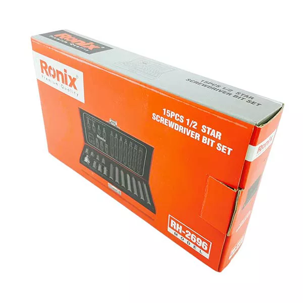 آچار بکس ستاره ای رونیکس مدل RH-2696 مجموعه 15 عددی