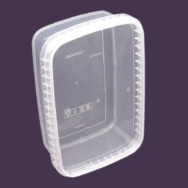 ظرف فريزری و مايكروويوی پولاد پویش مدل پلمپ شونده  كد 1000cc بسته 12 عددي