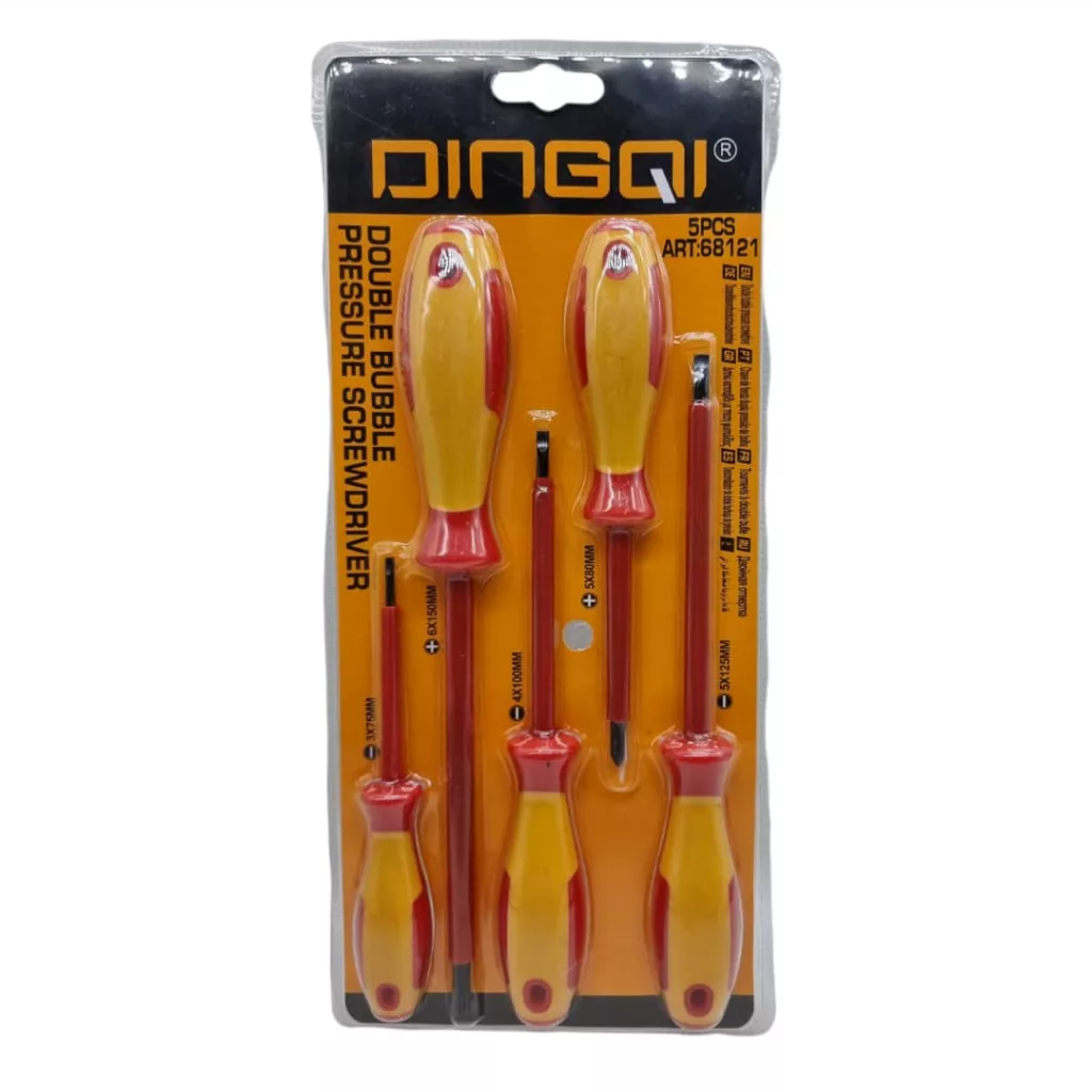 مجموعه 5 عددی پیچ گوشتی عایق برق دینگشی مدل 68121