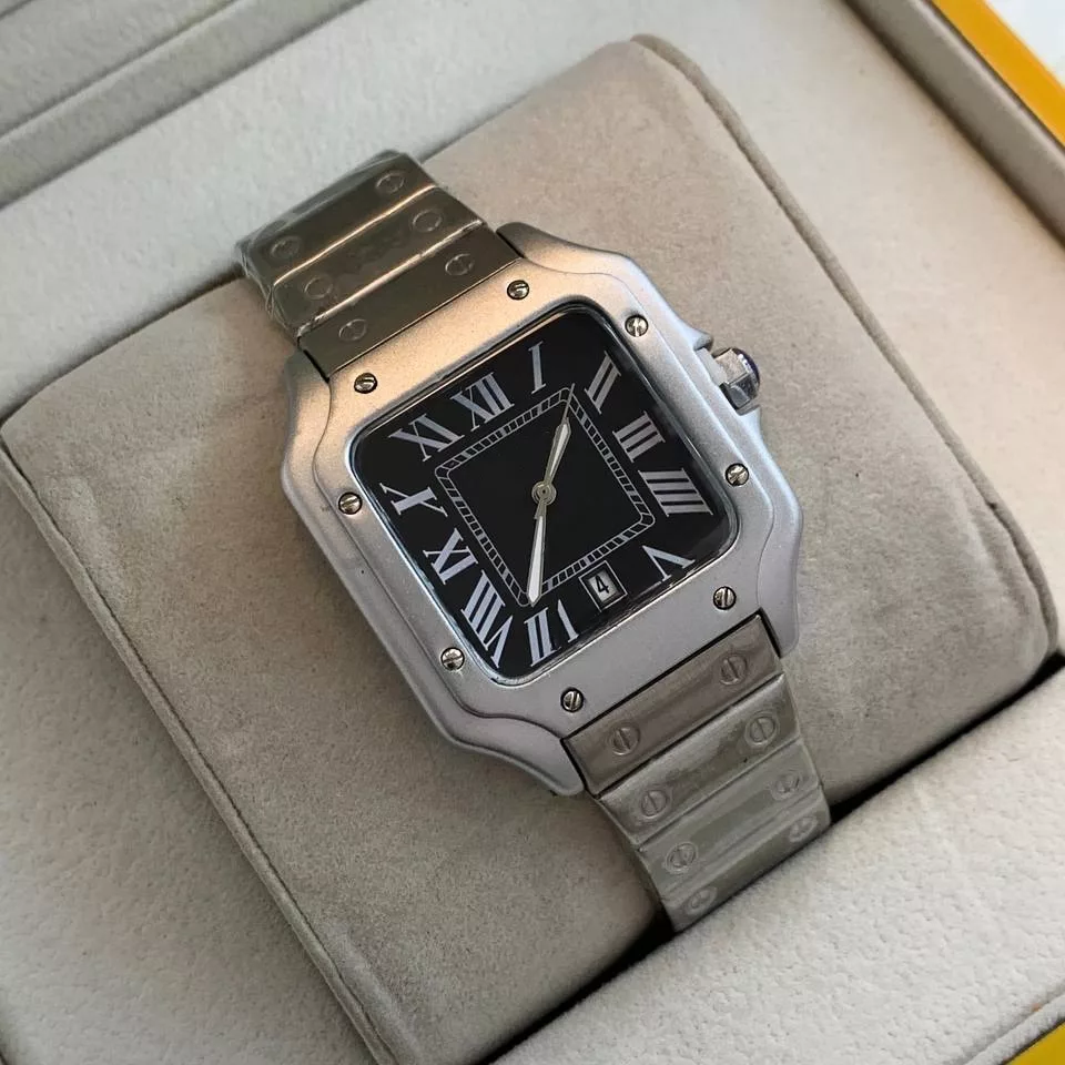 ساعت مچی عقربه‌ای مردانه مدل تک موتوره بند استیل قفل پروانه ای کد 4